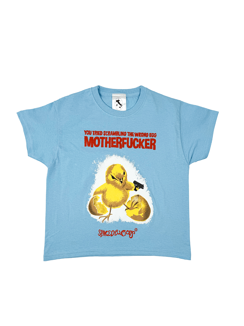 "Wrong Egg" Kids tee azure